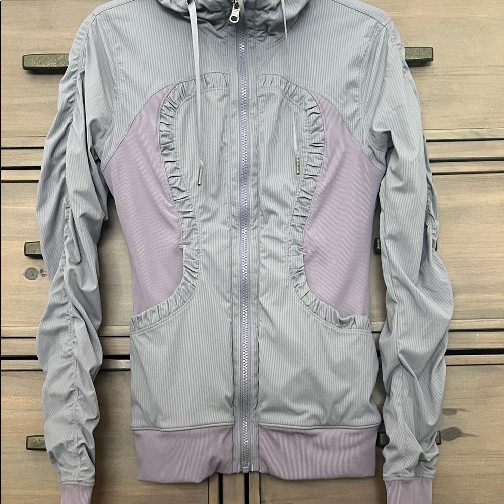 lululemon athletica Lavender Hooded Ruffle-Trim Zip Jacket